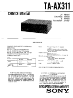 Sony TA-AX311 - Service Manual